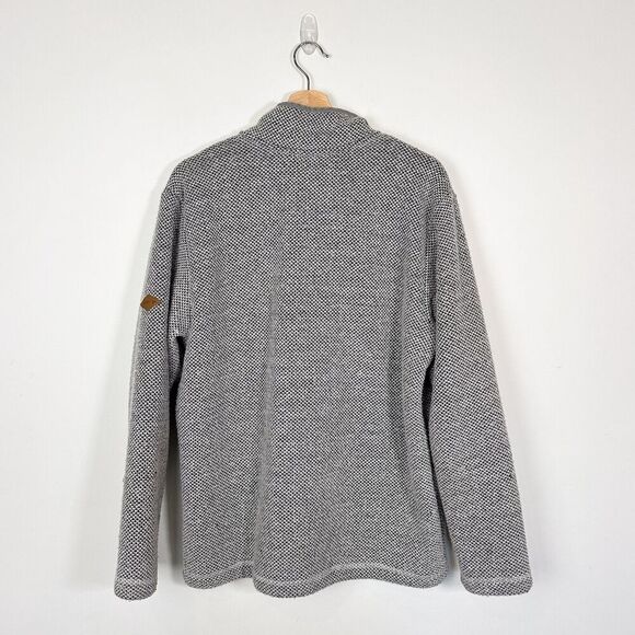 ORVIS Mens Brighton Sherpa Lined 1/4 Zip Pullover Sweater Sz Medium Black White - Picture 4 of 11